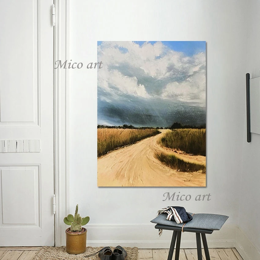 3d Beautiful Picture Scenery Unframed Wall Art Abstract Canvas Painting Home Decoration Artwork Natural Landscape Hand Drawing