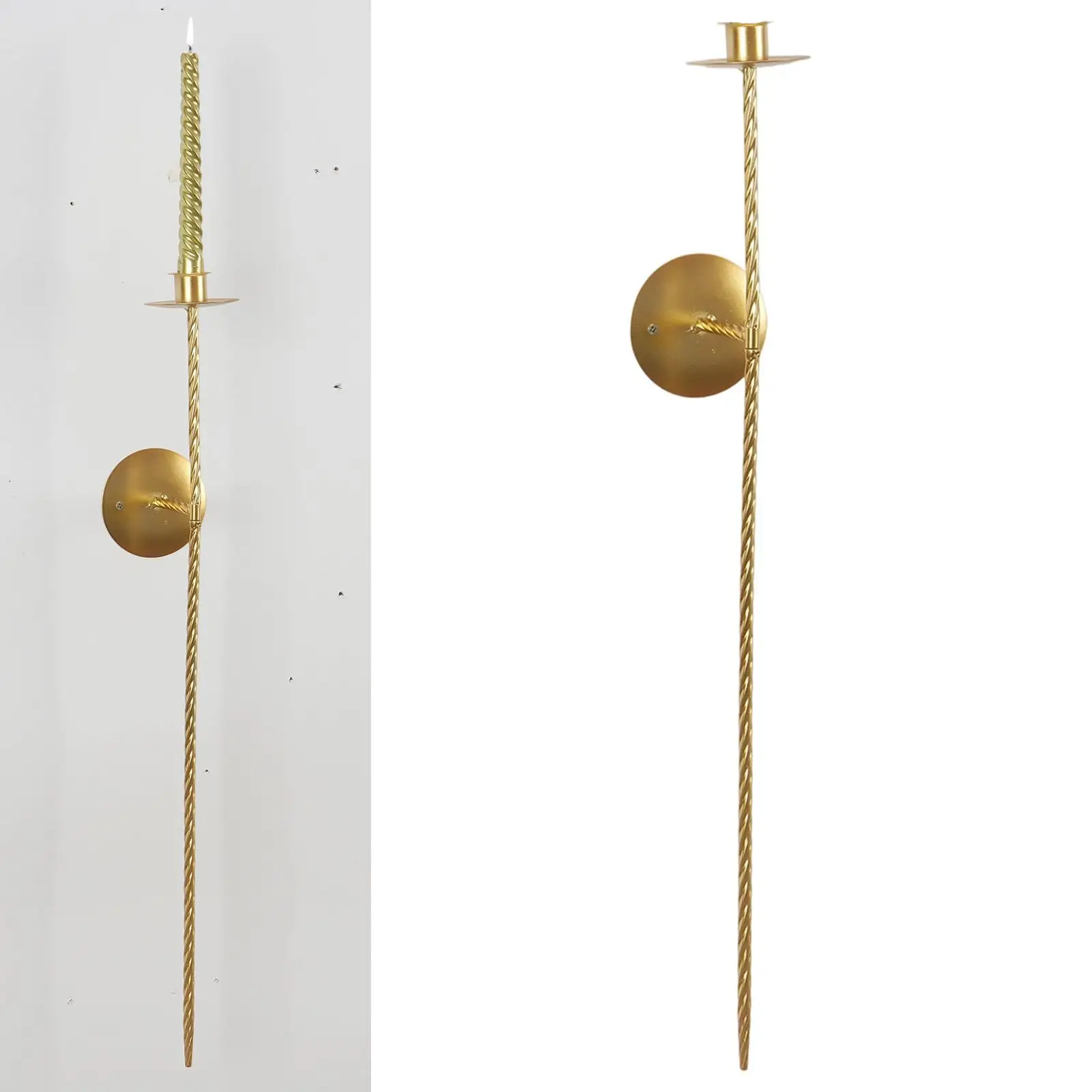 

Wall Candle Holder Candle Sconces Chic Metal Decorative Large Candlestick Holder for Wedding Hallway Home Decoration