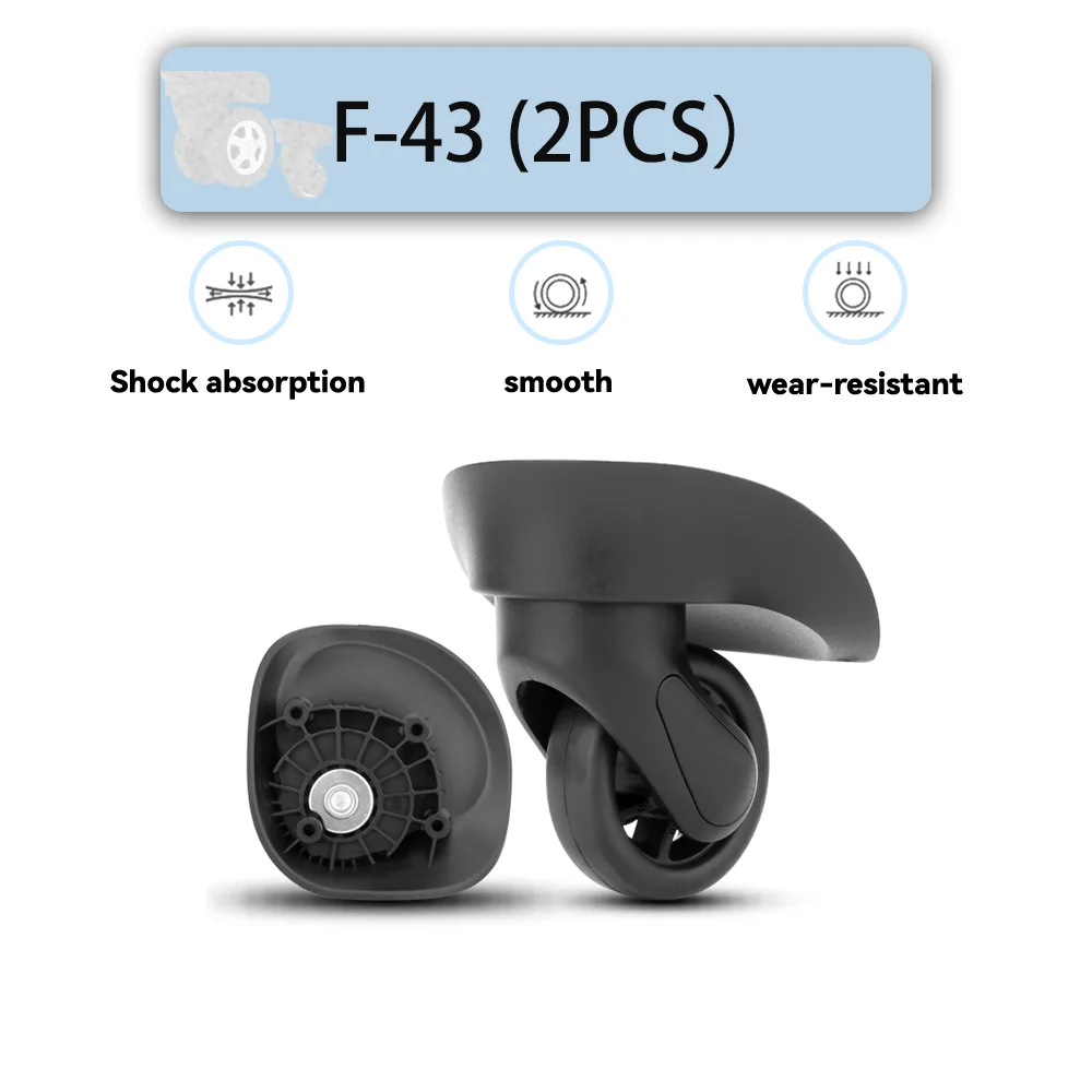 Substituição de roda universal para samsung F-43 mala, mala giratória, suave, silenciosa, amortecedor, acessórios de roda, rodízios, rodas