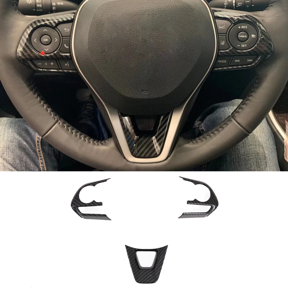 

Car For Toyota RAV4 rav4 Accessories Steering Wheel Cover Trim Auto Interior Styling Stickers 2023 2022 2021 2020