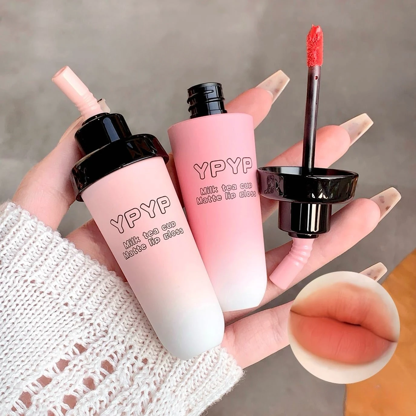 

Milk tea cup lip mud velvet matte surface to improve complexion non-stick cup lipstick lip glaze student makeup woman