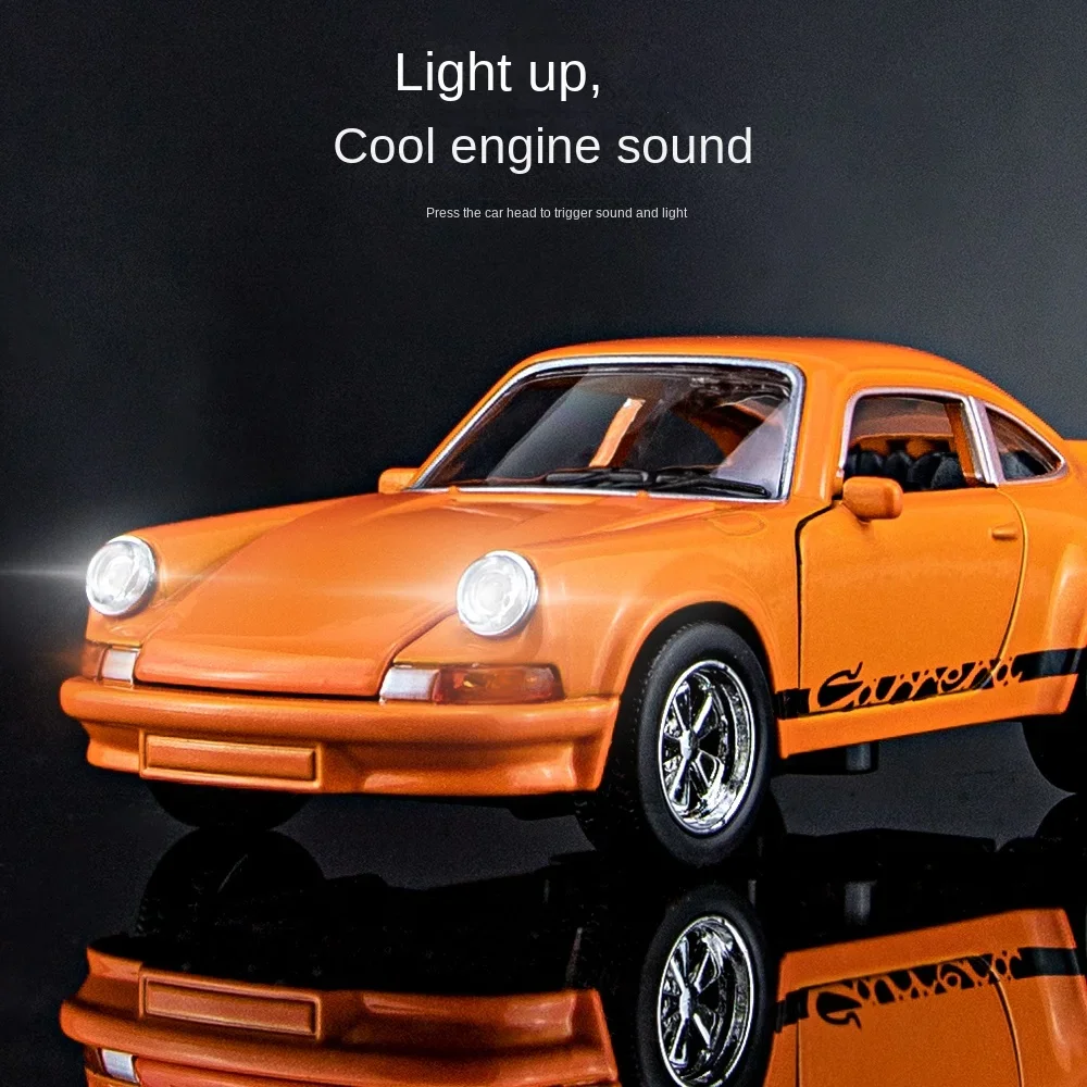 Simulation Retro 911 Alloy Car Model Sound and Light Warrior Classic Car Children's Toy Car Collection Ornaments