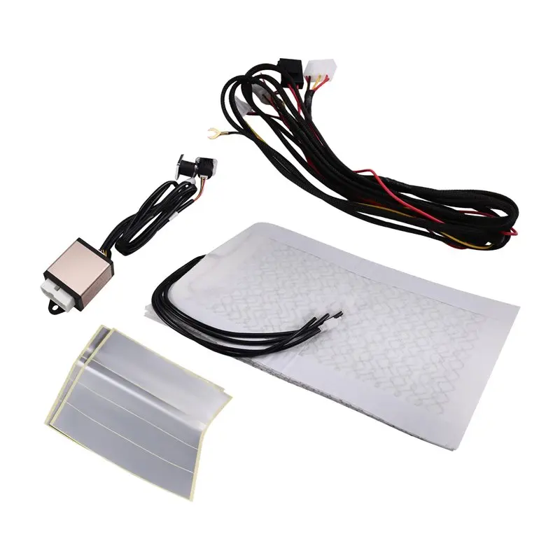 

Built-In Universal Car Seat Heater Kit 2 Seats Heating Pads 3-Level Control Switch System
