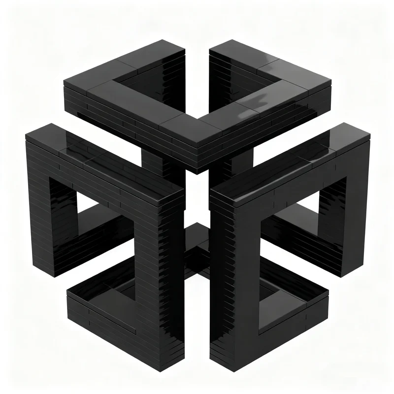 210pcs MOC Impossible Infinity Cube Creator Model Building Blocks Architecture Toy Christmas Gift Idea Kids Education Brick