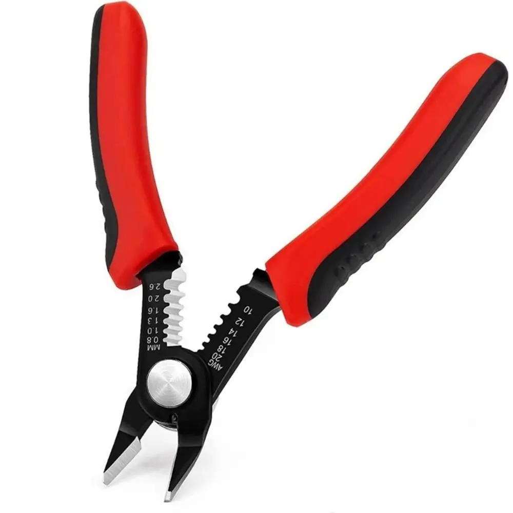 

Инструмент для зачистки проводов из высокоуглеродистой стали с удобной функцией обжима ручек. Плоскогубцы для электрика. Эффективное зачистка проводов.