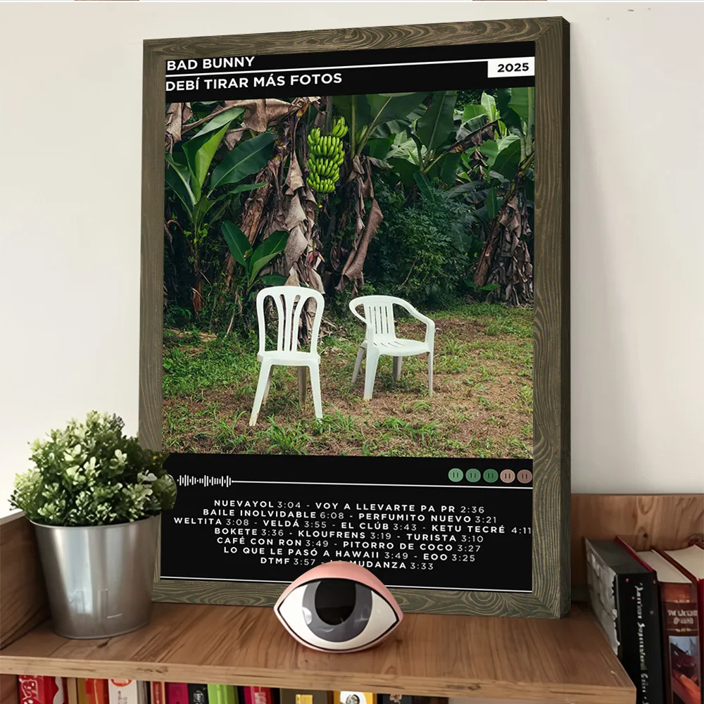 غلاف ألبوم باد باني ديب؟؟ TiRAR مهاس فوتوس نسخة داكنة ملصق لوحة قماشية مطبوعة قابلة للتخصيص للصور جدار الفن جدارية #4