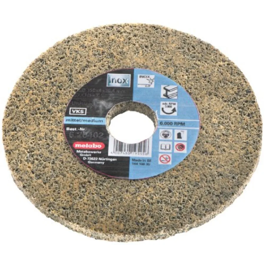 

5 шт. абразивных кругов VKS 7/8 дюйма из нетканого материала со стальными/нержавеющими лепестками для финишной обработки металлических поверхностей, серые, прочные, класс А