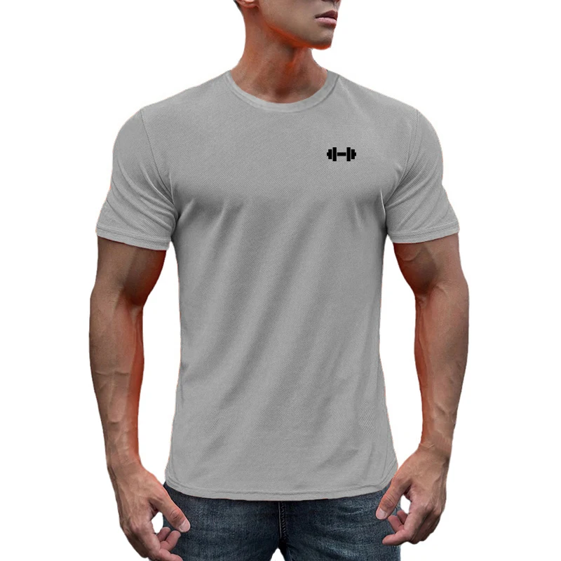 Gym Fitness Muscle Short Sleeve O-Neck Clothing Summer Mesh Breathable Quick Dry Cool T-shirt Mens Bodybuilding Running Shirts image 5