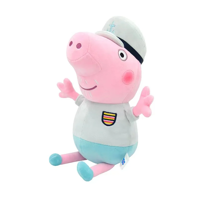 Genuine Version Peppa Pig Plush Doll Cartoon 30cm George Pig Grandfather And Grandmother Model Plush Toy Gift For Children Doll