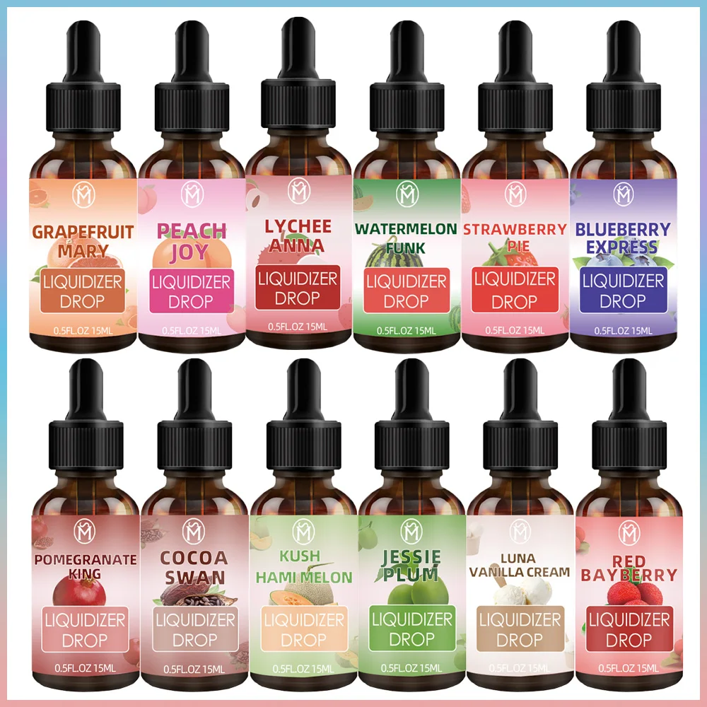 1bottle 15ml 0.5fl.oz 12kinds fruity essential liquidizer for wax or shatter for enhance flavor and makes concentrates flowing