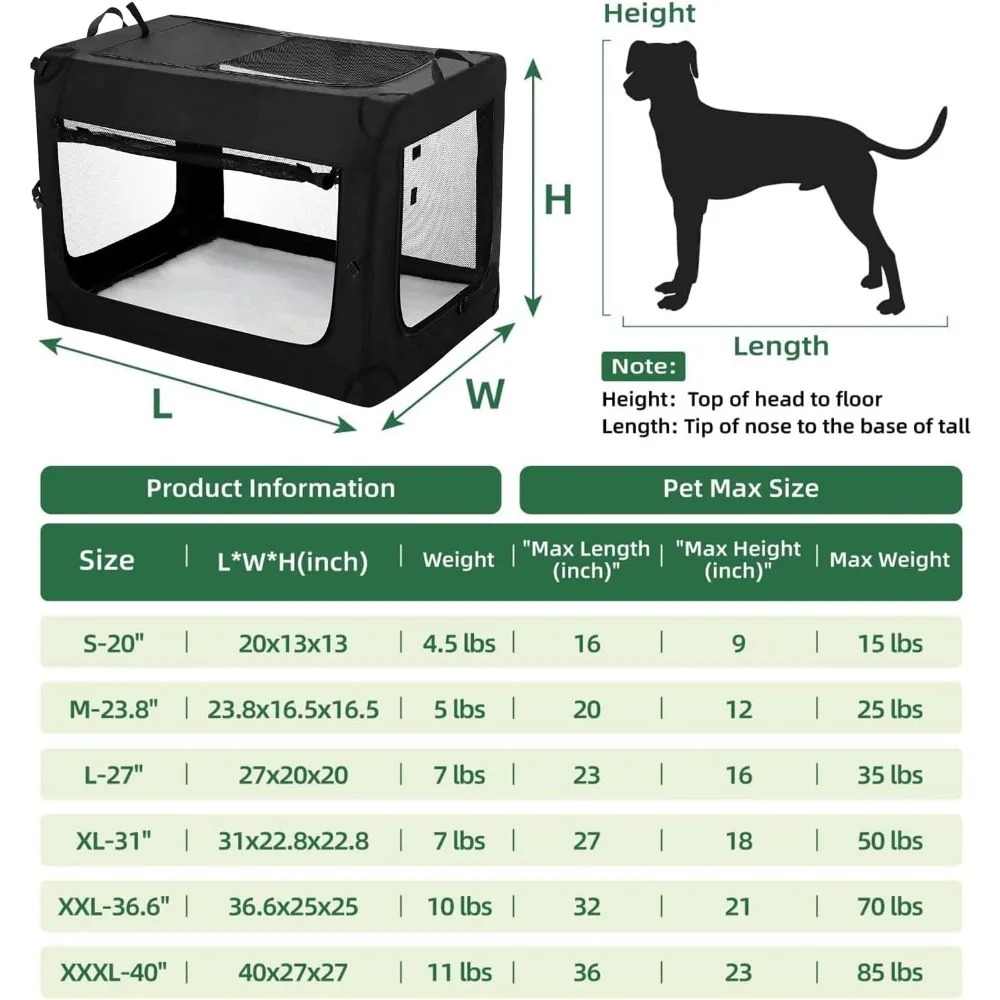 Imagem -02 - Caixa Dobrável Portátil para Cães Caixa Pequena do Curso do Cão Interior e Exterior Soft Side Puppy Foldable ke Doors 24