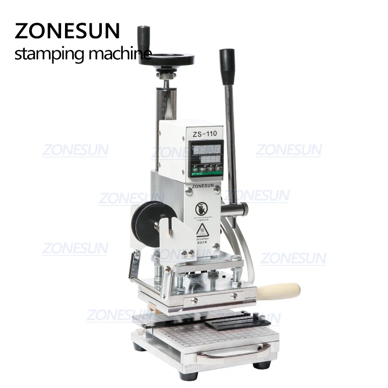 ZONESUN ZS110 Hot Foil Stamping Bronzing Embossing Machine Slideable Workbench Digital Leather PVC Paper Heat Press Machine