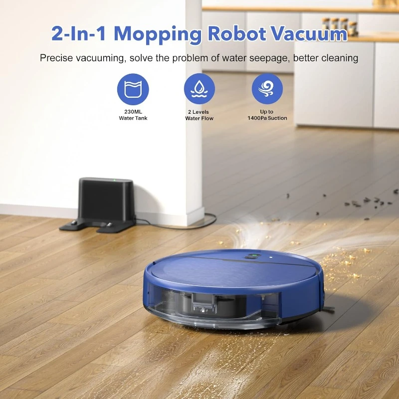 Artículos más vendidos, Robot aspirador para fregar, combinación de fregona y fregona, Robot aspirador recargable, ultrafino, adecuado