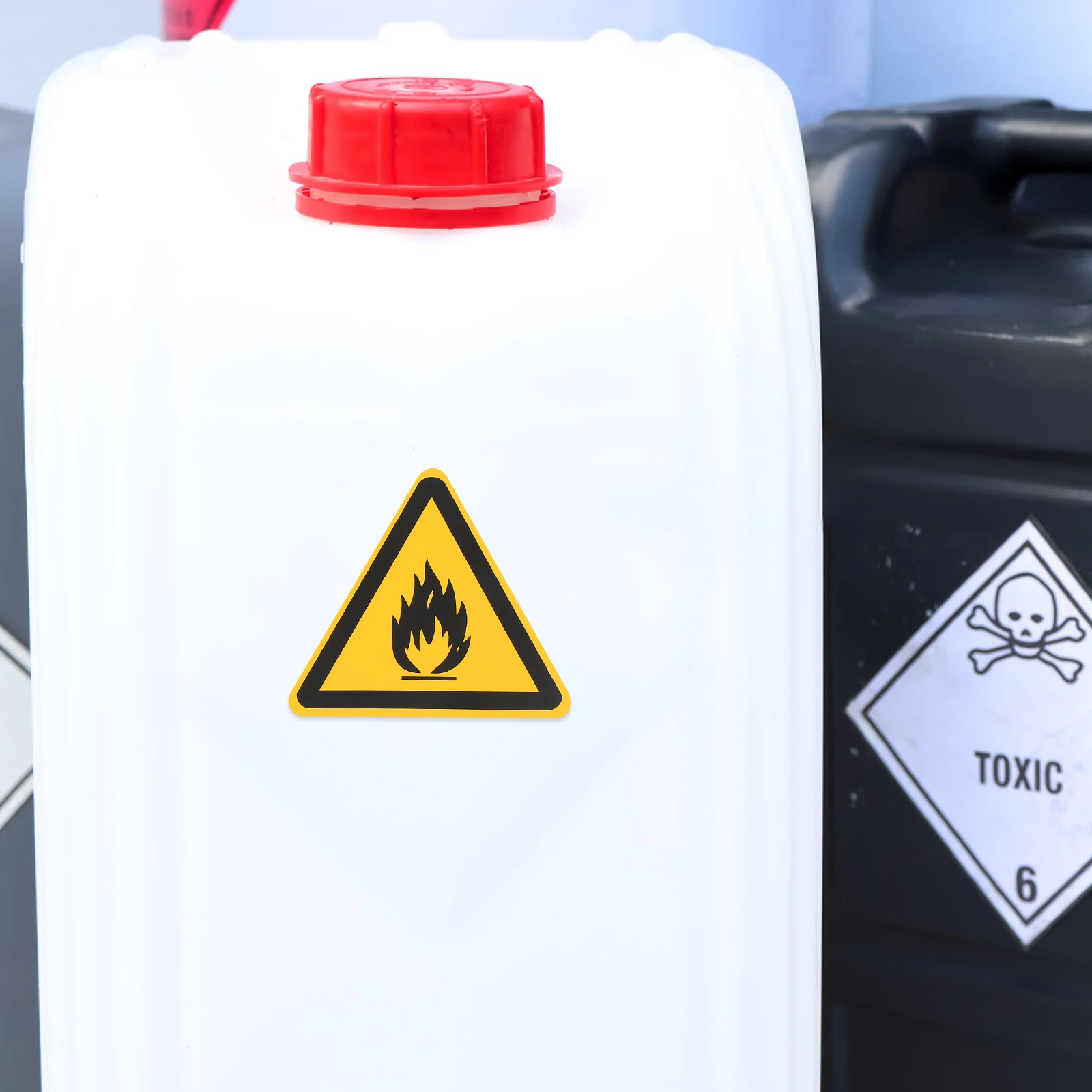 

6Pcs Warning Stickers Heavy Duty Peel and Stick Safety Signs Weather Resistant Caution Decals for Home Garage