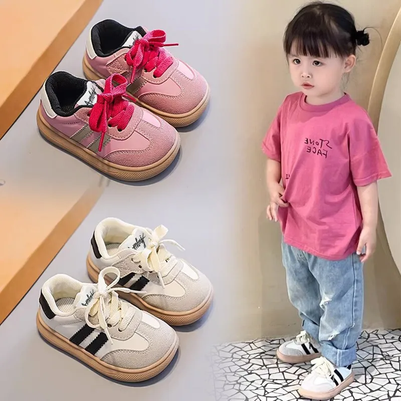 

PU Leather Sneakers For Children Waterproof Trend Fashion Children's Tennis Shoes Anti-slippery Sport Shoes For Kids