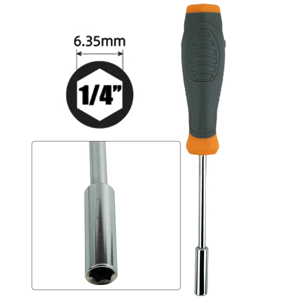 6.35mm Socket Screwdriver Hex Adapter Screwdriver Handle Magnetic Head Screwdriver Bit Holder Multifunctional