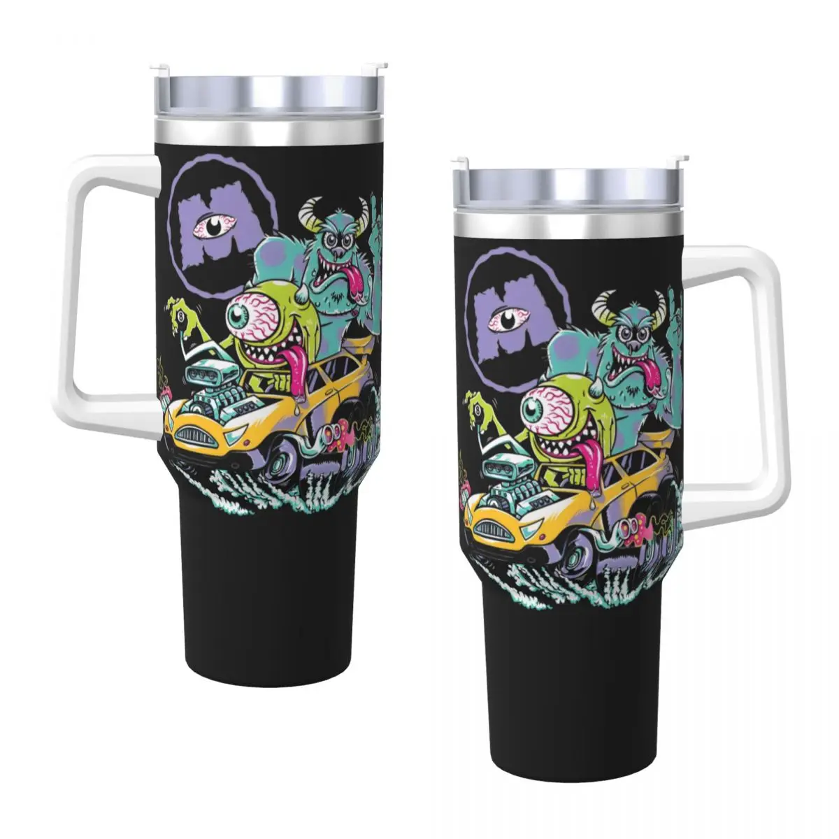 James P. Sullivan Stainless Steel Tumbler Travel Coffee Mug With Straws and Lid Large Capacity Car Mugs Hot Drinks Water Bottle