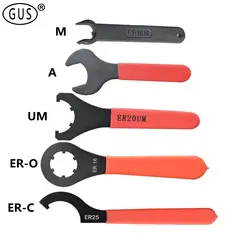 A M UM MS Type ER Chuck Hexagonal Wrench Nut Key ER8 ER11 ER16 ER20 ER25 ER32 ER40 ISO20 ISO25 APU CNC Milling Lathe Tool Wrench