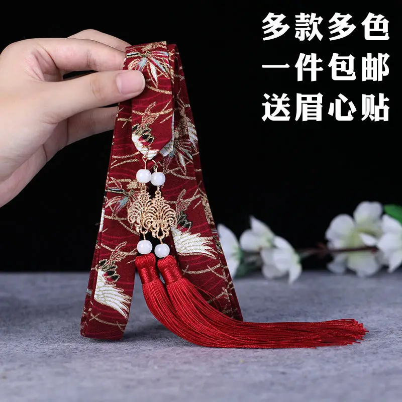 2023 Vintage Chinese Style Headband antique hanfu costume headdress traditional hair band headwear ribbon hanfu hairrope