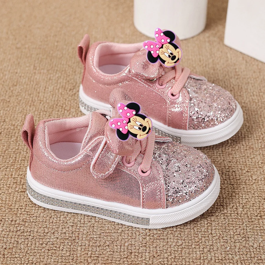 

Disney Mickey Mouse 2025 Spring & Fall Girls' Casual Shoes Princess Sports Shoes Girls' Baby Shoes Children's Soft-Sole Toddler