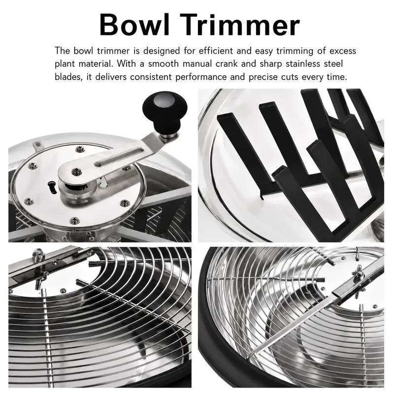 16 Inch Hydroponic Leaf Bowl Grass Trimmer Twisted Spin Cut for Plant Bud Leaf Trimming High Density Garden Tool
