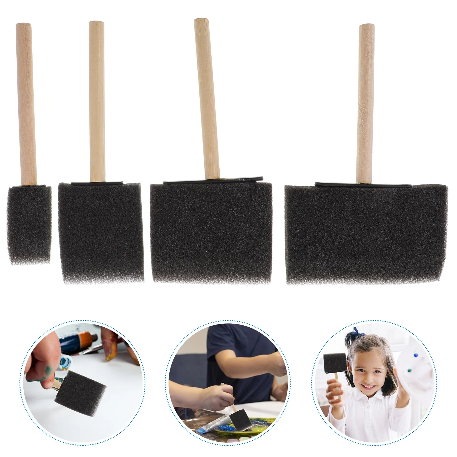 

26Pcs Painting Tools Kids Sponge Brushes for Acrylic Watercolor Oil Painting DIY Art Craft Supplies Creative Drawing Fun