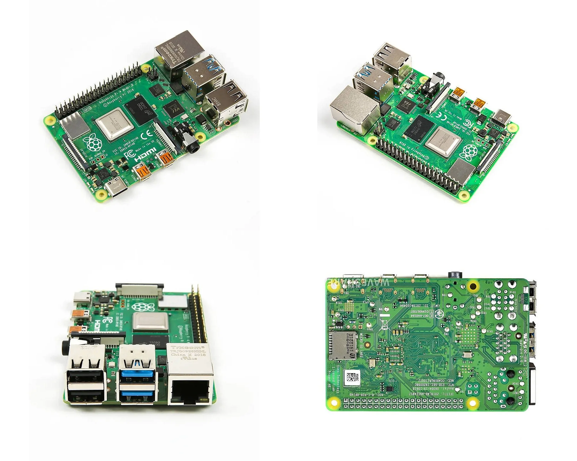 Latest Raspberry Pi 4 Model B 1gb 2gb 4gb 8gb RAM   UK Made Pi 4B Dual Monitors Supports 4K Video Performance