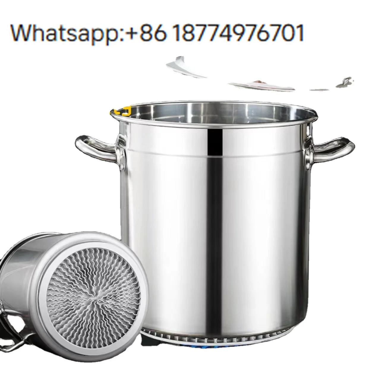 

Modern Stainless Steel Cooking Pot with Composite Bottom Energy Saving Soup Pot for Commercial Kitchen Factory Price