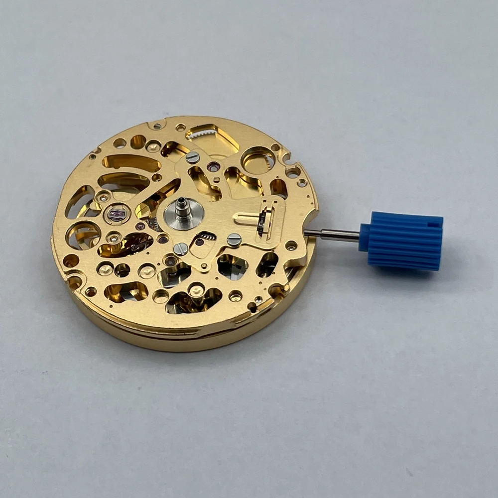 NH71 Automatic Skeleton Movement Genuine Watch Parts High Precision Gold 24 Jewels Watch Accessories