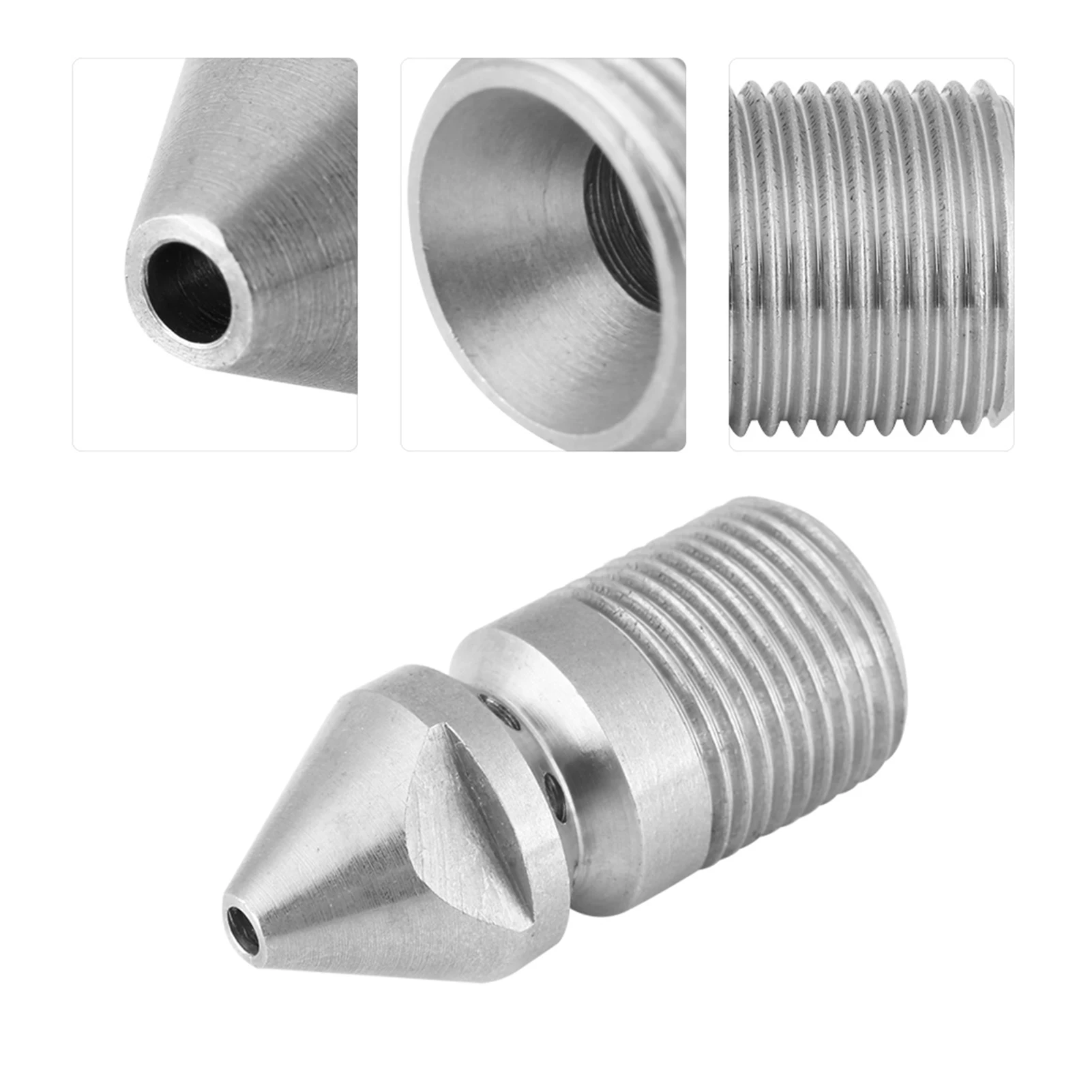 Stainless Steel SS304 Pressure Sewer Cleaning Pipe Drain Jetter Nozzle 3/8BSP Male Thread Jetting Nozzle Sewer Cleaning Nozzle