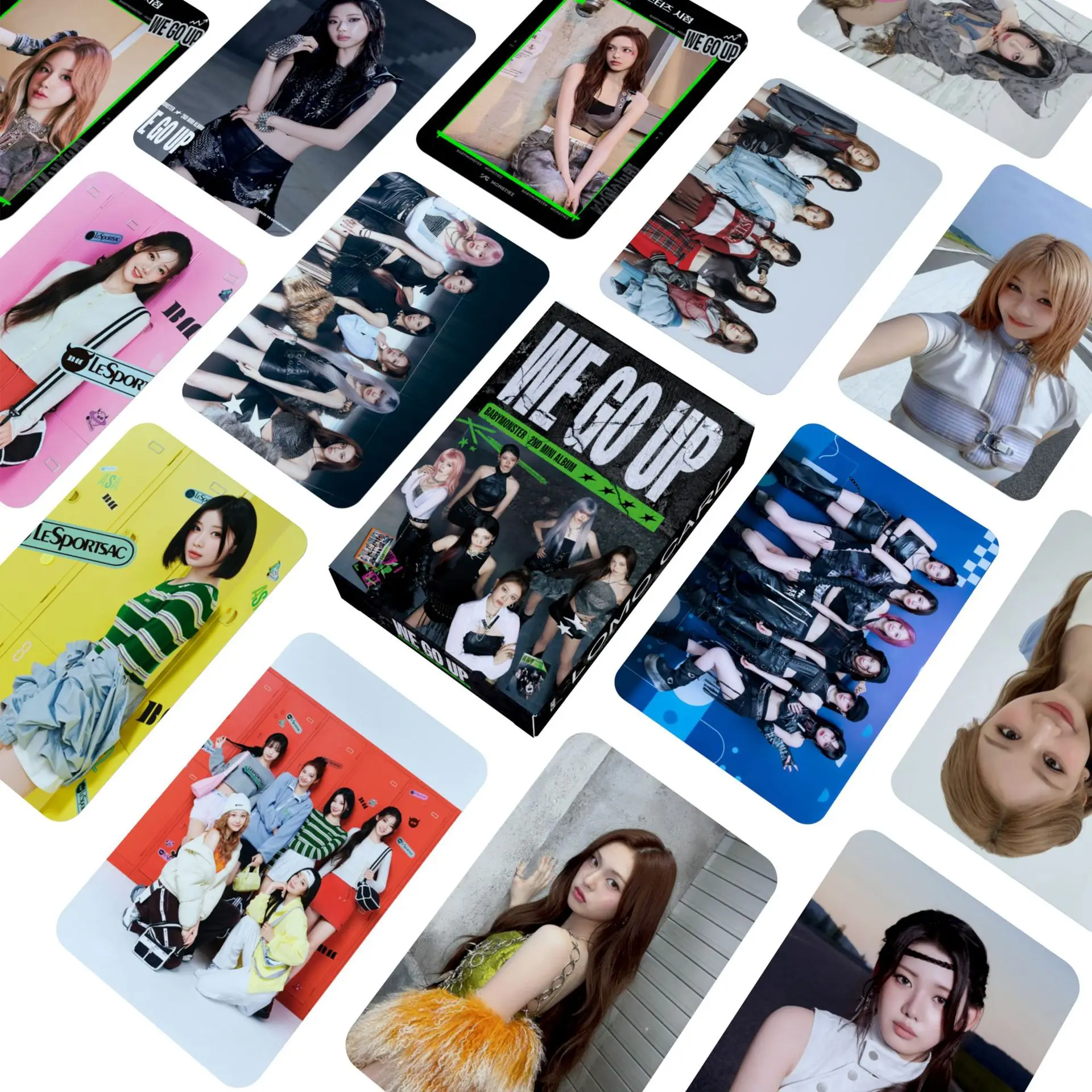 KPOP 55 الكورية الصبي الفرقة BABYMONSTER الطرفية بطاقة صغيرة KPOP الكنز الوحش ألبوم صغير نحن نذهب جمع بطاقة لومو