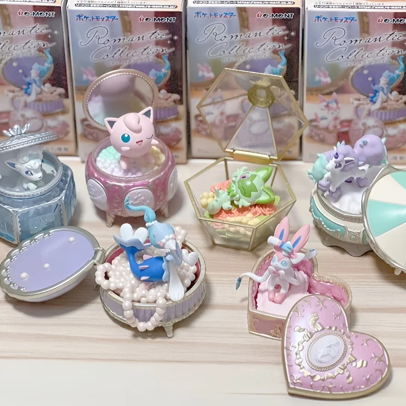 

Genuine Re-Ment Pokemon Romantic Collection Ashirene Nymphia Nyahoja Purin Alola Rokon Full Set 6 Collectible Candy Gift Figures