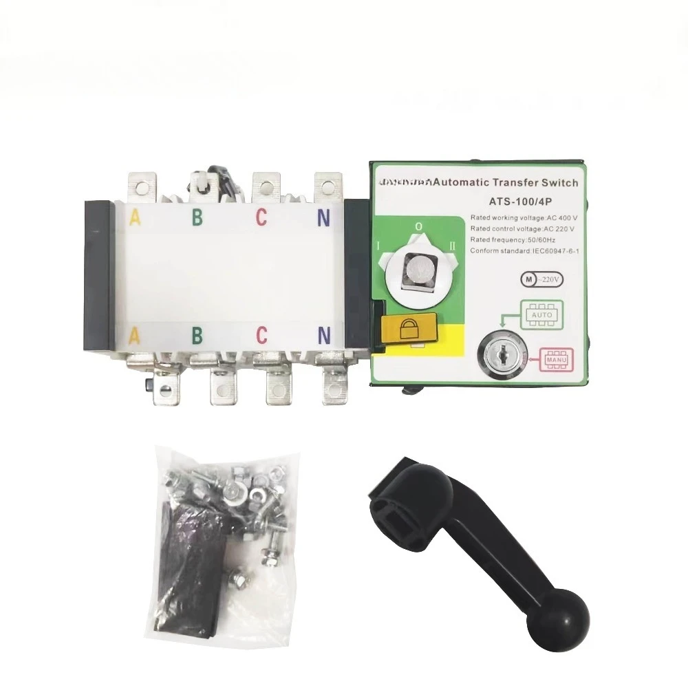 3 Phase 4 Wire Automatic Transfer Switch 4P 400A 630A 1000A 1250A H Current ATS Changeover Switch for Generator