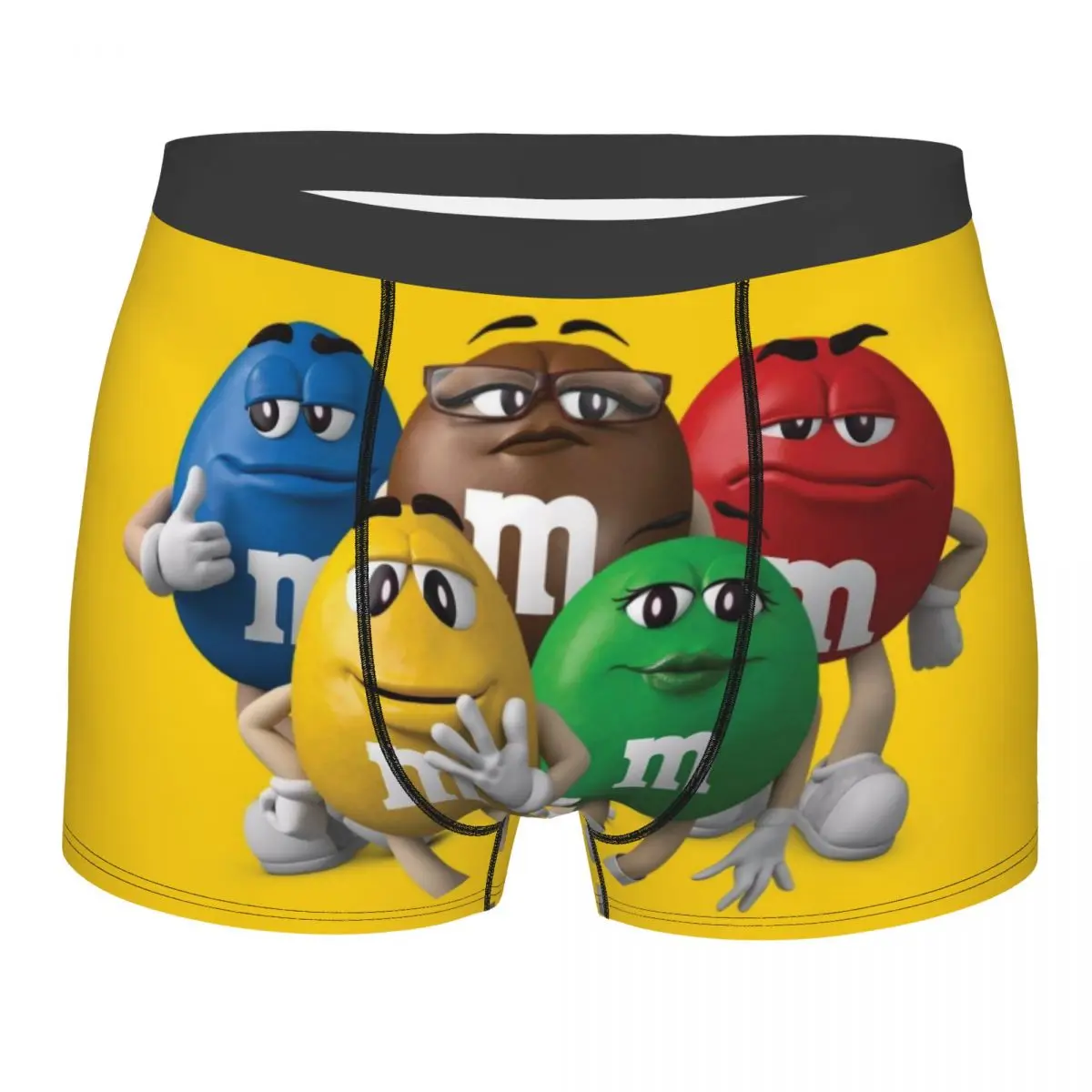 

Новинка Мужское нижнее белье M & M's Candy Meme, боксеры, трусы, мягкие шорты, трусы