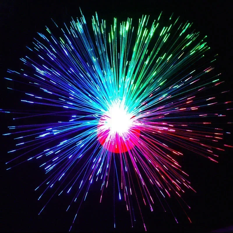 2PC Optical Fiber โคมไฟ Starry Sky Optical Fiber ดอกไม้สามโหมดปรับของเล่นโรงงานขายส่งโคมไฟที่มีสีสัน