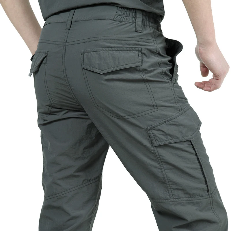 Men's Summer Tactical Cargo Pants Lightweight Casual Waterproof Trousers Casual Pants Wear-resisting Multi-pocket Outdoor Hiking