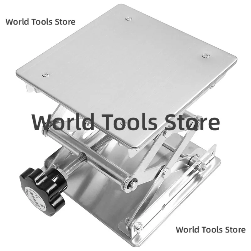 Stainless Steel Mini Manual Lifting Table 150150mm 200200MM Small Laboratory Lift Platform