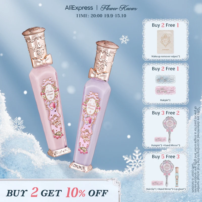 Flower Knows Strawberry Rococo Series Glowy Lipgloss