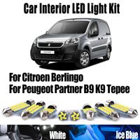 Canbus LED Interior Map Dome Ceiling Trunk Light Kit For Citroen Berlingo For Peugeot Partner B9 K9 Tepee Car Number Plate Bulbs