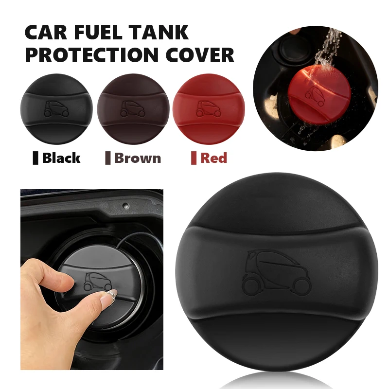 Car Silicone Fuel Tank Cover Protector Anti-Dust Oil Tank Cap For Smart Cabrio Prix 451 453 450 452 454 City-Coupe Fortwo