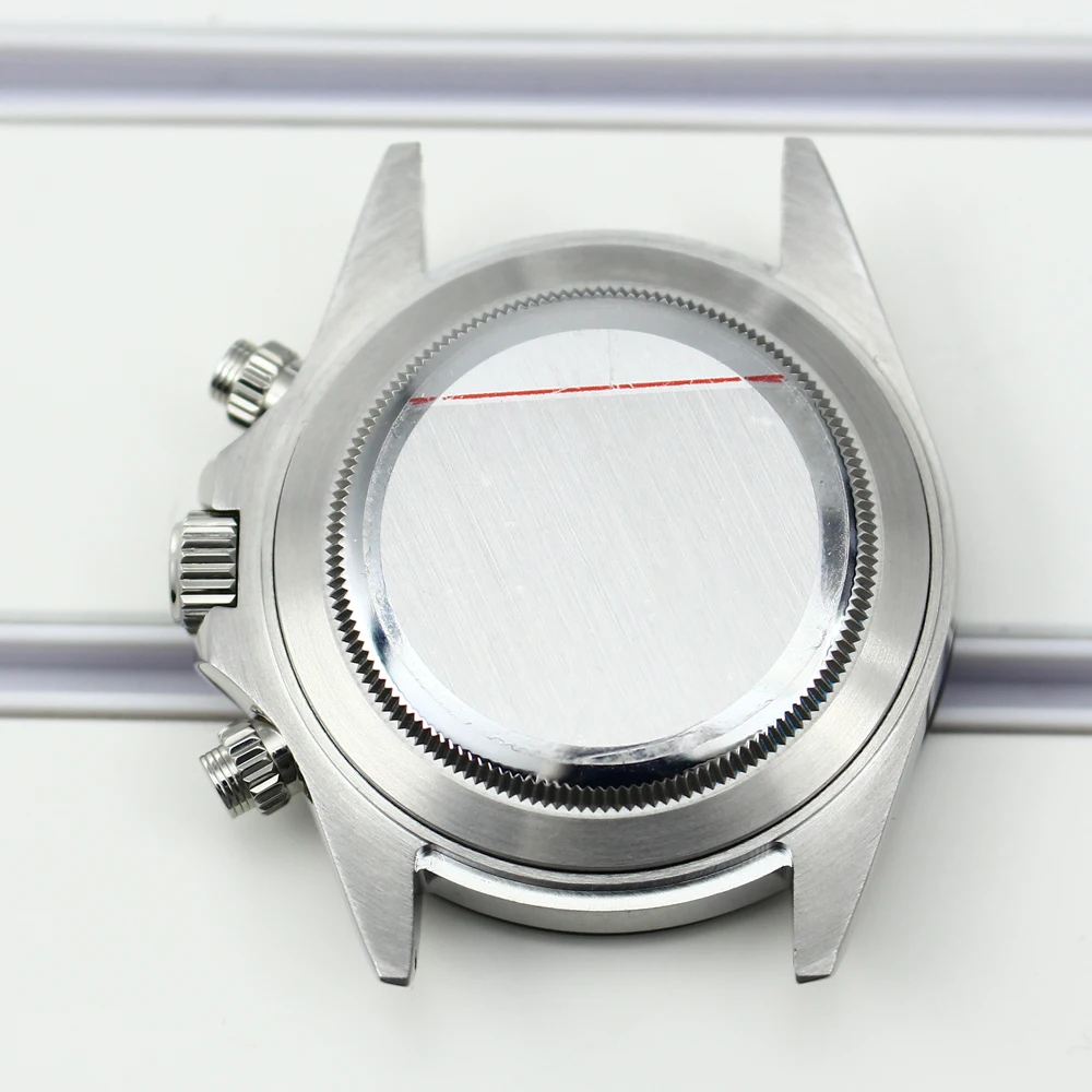 39mm VK63 Uhrengehäuse 316L Edelstahl Uhrenreparaturteile Saphirglas für Daytona VK63 Quarzwerk 29,5MM Zifferblatt – Detail 7