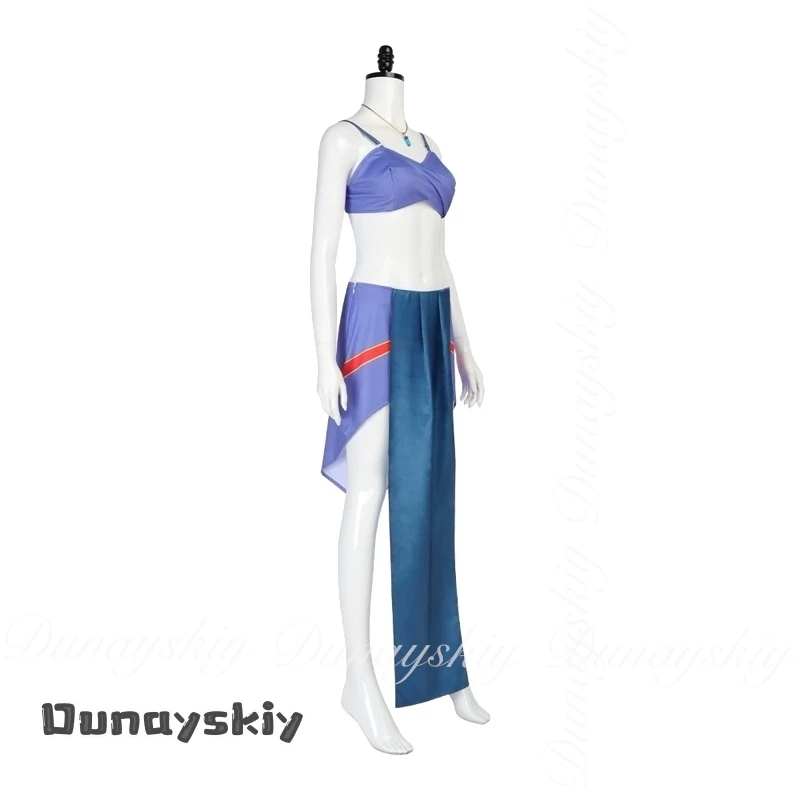 {حلم ZS} الأميرة كيدا تأثيري فانتازيا مثير البدلة قطعتين بيكيني المرأة فساتين ضئيلة هالوين الهذيان الزي تمويه فستان محكم التفصيل #6