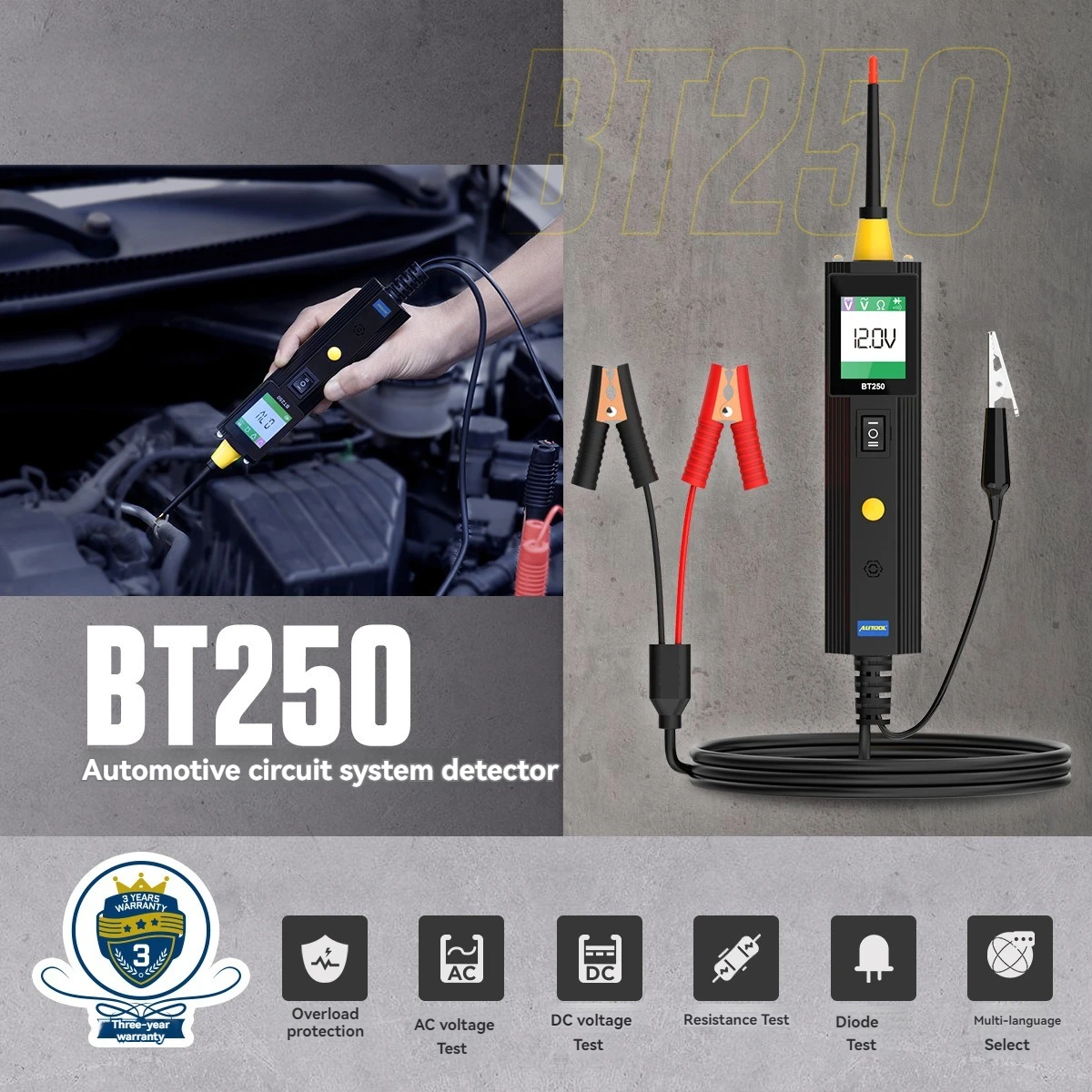 Automotive Power Circuit Probe Tester Breaker Finder Tool ,12/24V Electrical Open Short Circuit Finder