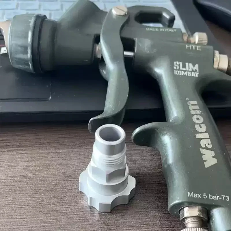 Spray Gun Adapter Connector, Replacement Accessory Compatible with Walcom Spray Gun, Fit for Disposable No‑Clean Paint Mixing Cu