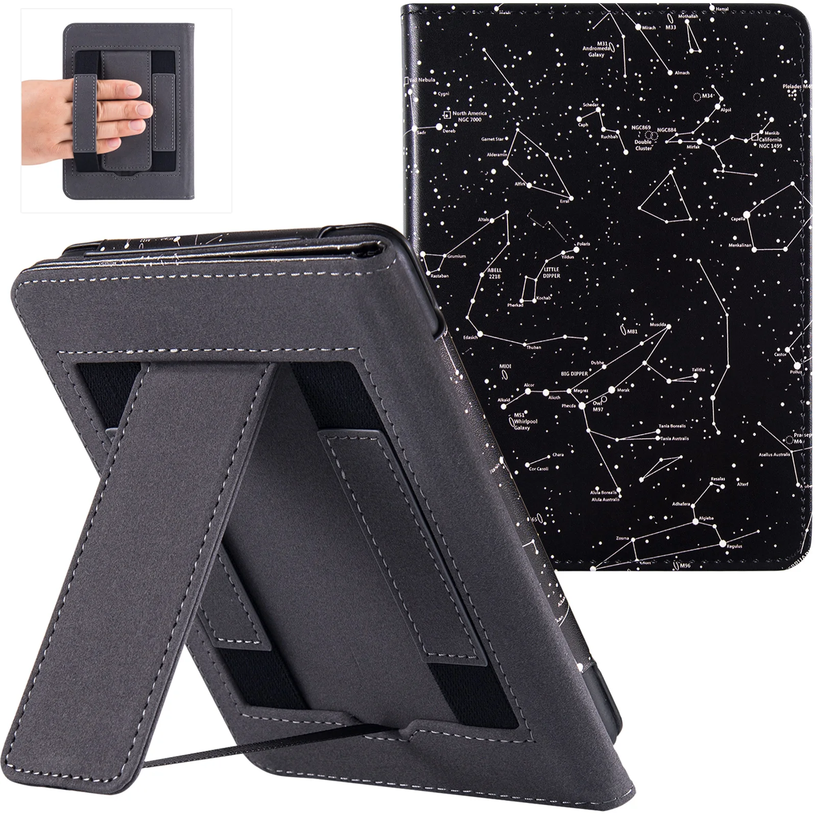 

Stand Case for 7.8" Vivlio InkPad Color 3 eReader | Built-in Hand Strap | with Sleep/Wake | Premium PU Leather Smart Cover