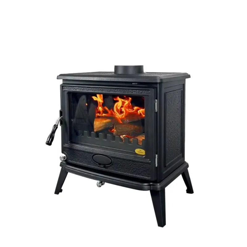 Mini estufa de leña clásica moderna, estufa de Camping al aire libre de hierro fundido de tamaño pequeño, diseño elegante