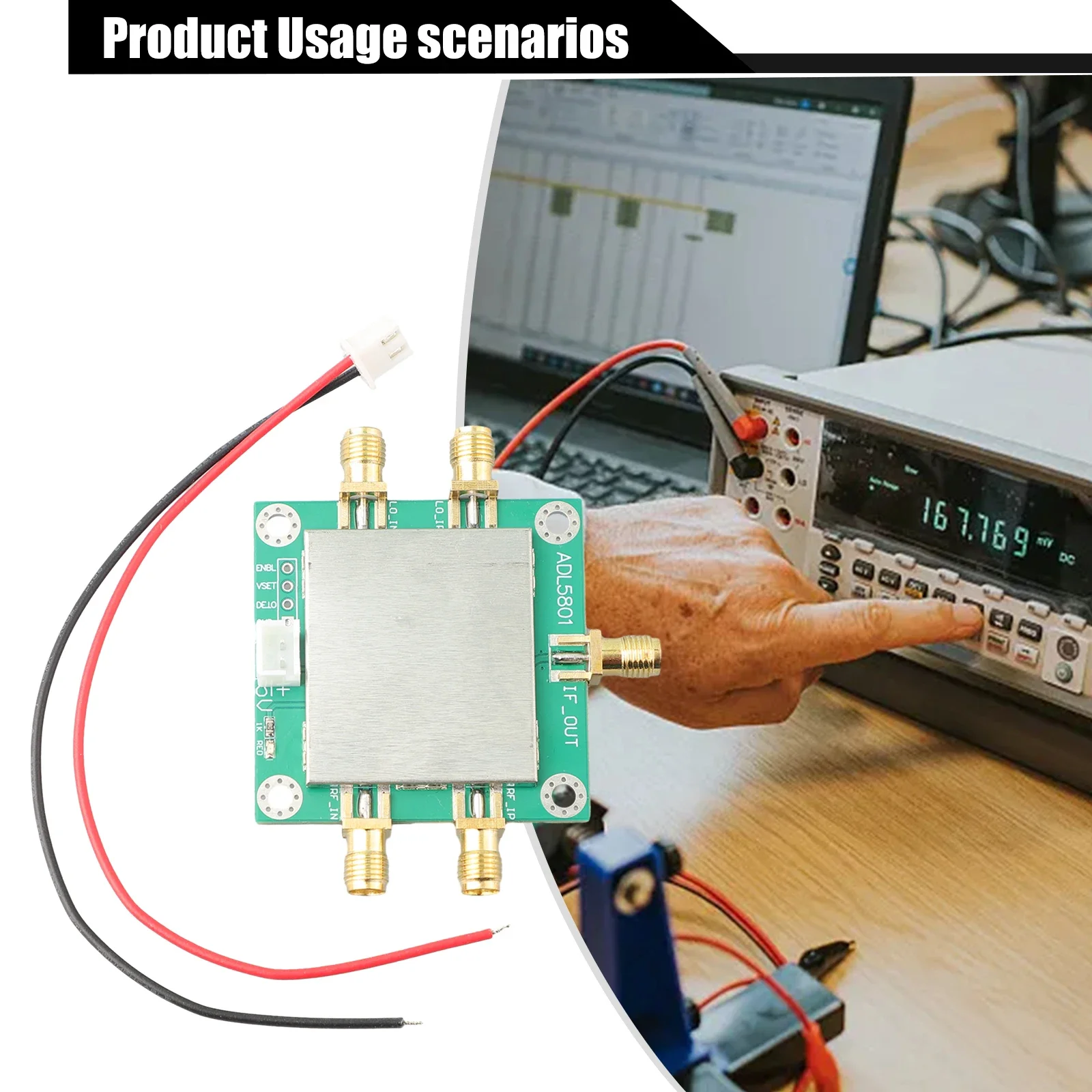 

ADL5801 10Mhz-6Ghz MIX Active Frequency Mixer Module RF Mixer Double Balanced Mixer Cable Broadband Up/Down-Converter Equipment