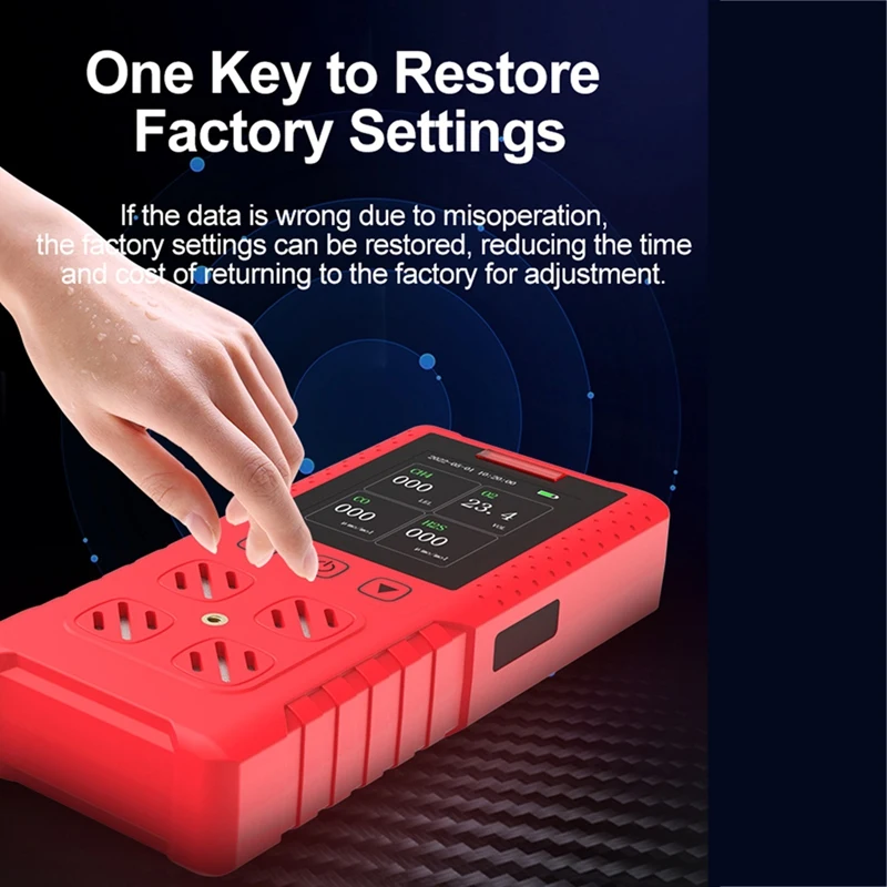 DR850 4-in-1 draagbare multigasdetector IP65 waterdichte gaslekmeter voor O2 / CO / H2S / COMB