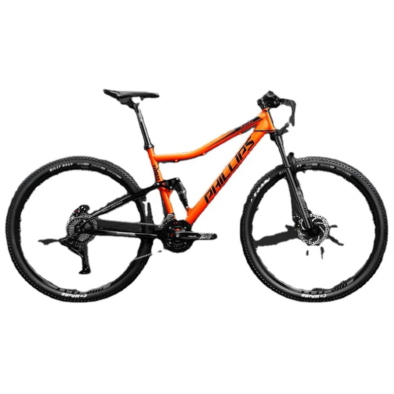 Ciclismo City Soft Tailed Mountain Bike Adult Off Road Dual ammortizzatore trasmissione maschio femmina studente freni a doppio disco 2024