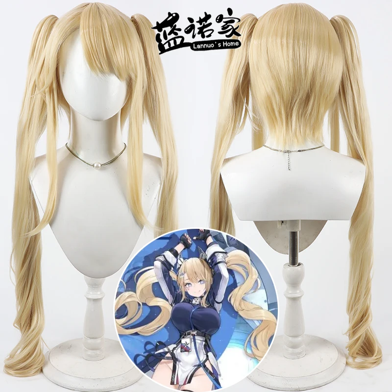 

Anime Azur Lane USS Guam Cosplay Wig Halloween Carnival Party Props Synthetic Hair Heat Resistant Fiber + Wig Cap